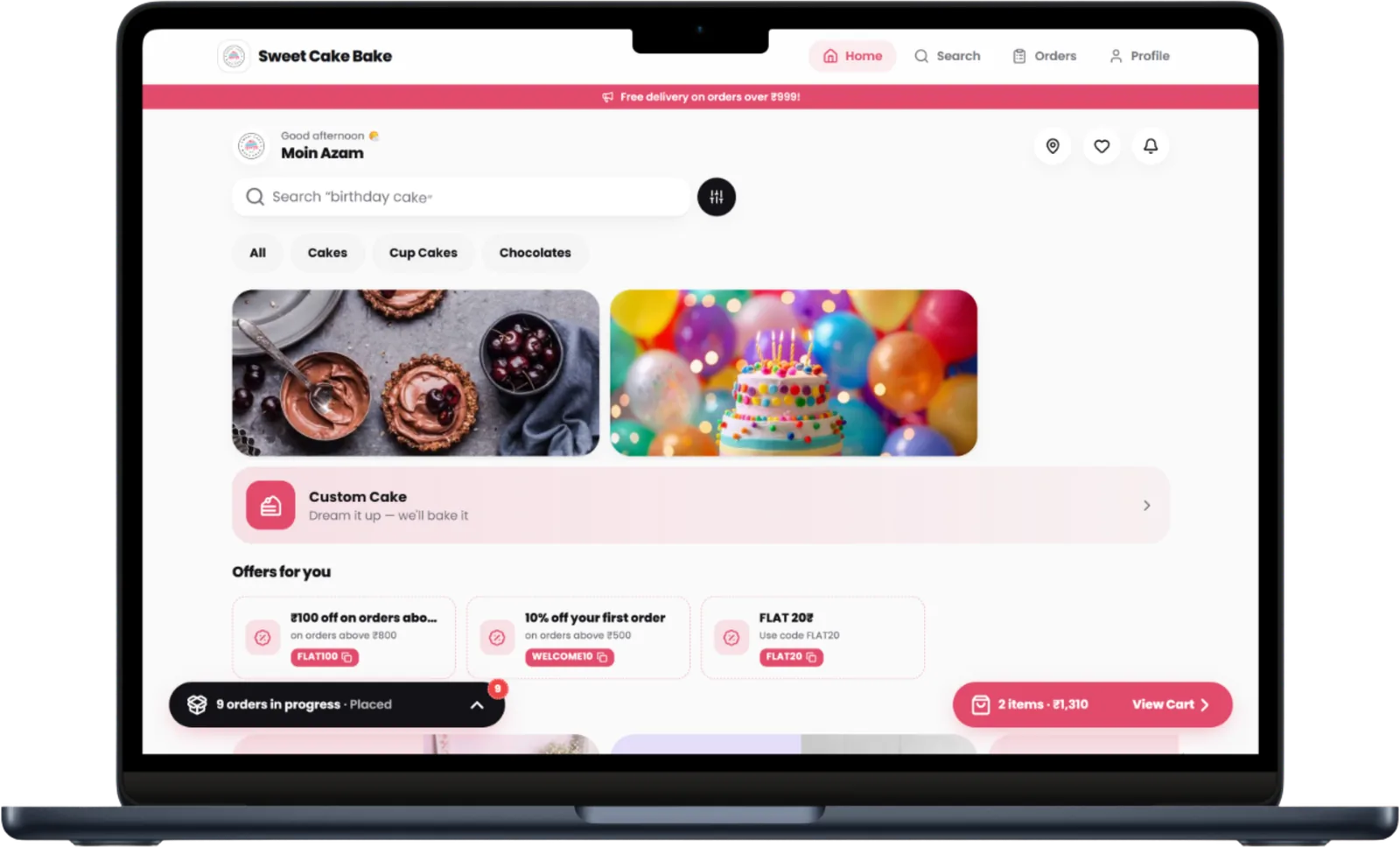 Branded web storefront